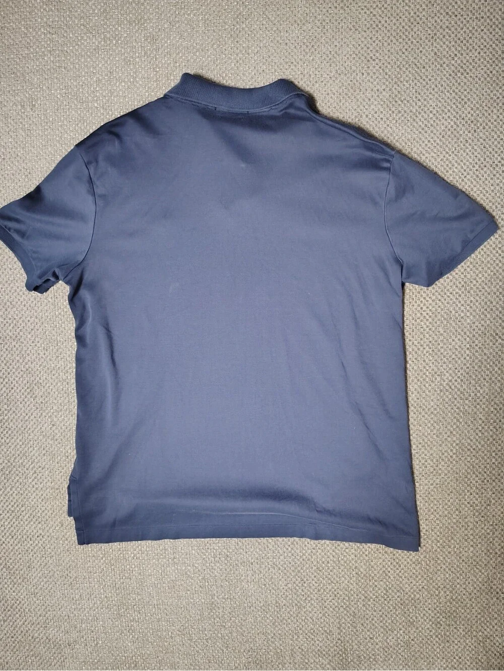 Polo Ralph Lauren Shirt Men's Large Navy Blue Pima Soft Touch Multi Color Pony